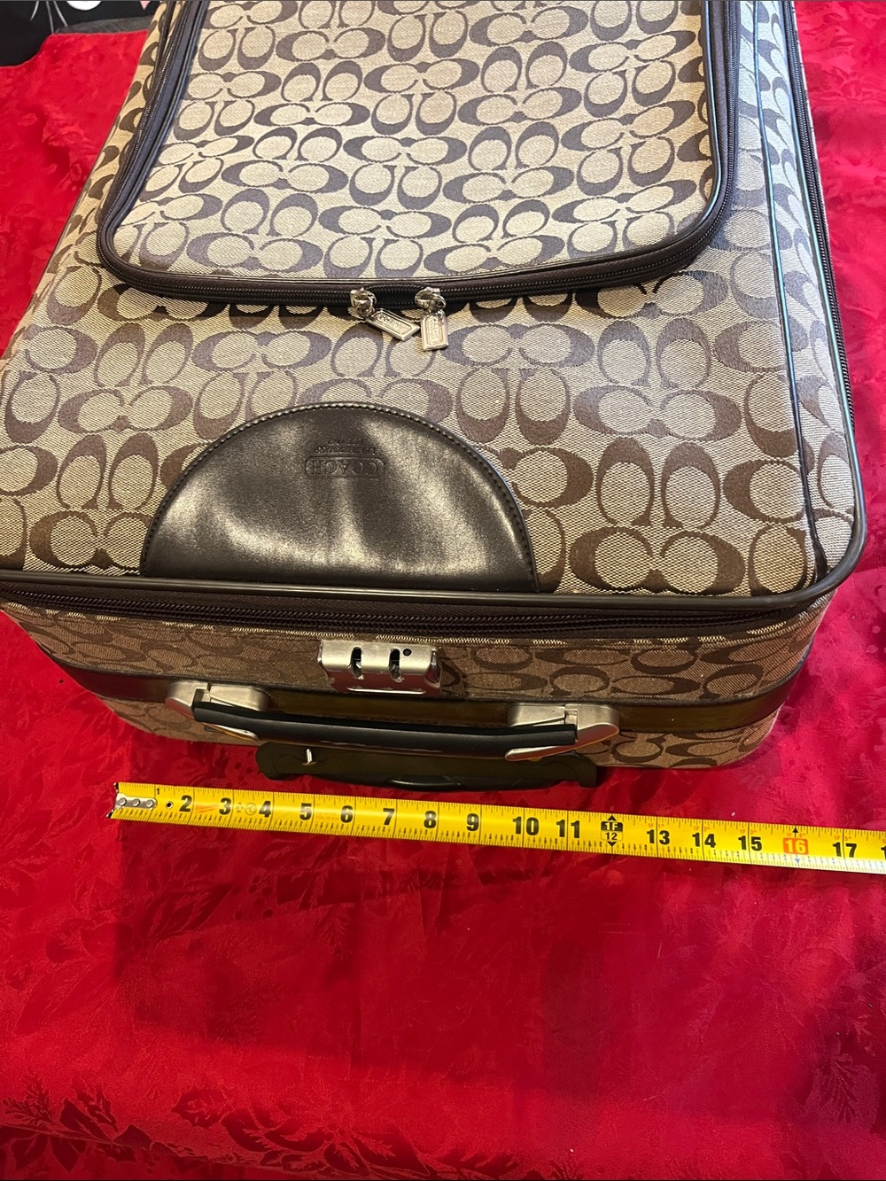 Coach Signature Canvas Carry-On in Brown and Tan - Picture 11 of 16